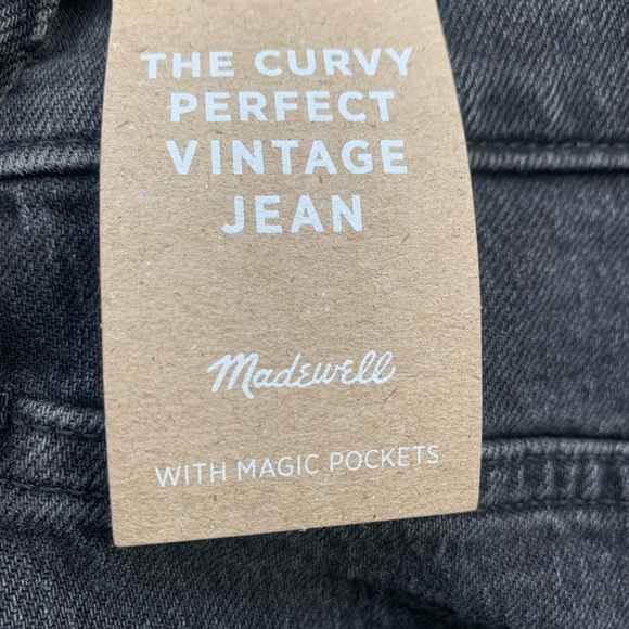 Madewell Woman’s Black Jeans The Curvy Perfect Vintage Jean Lunar Wash BNWT - Picture 11 of 12